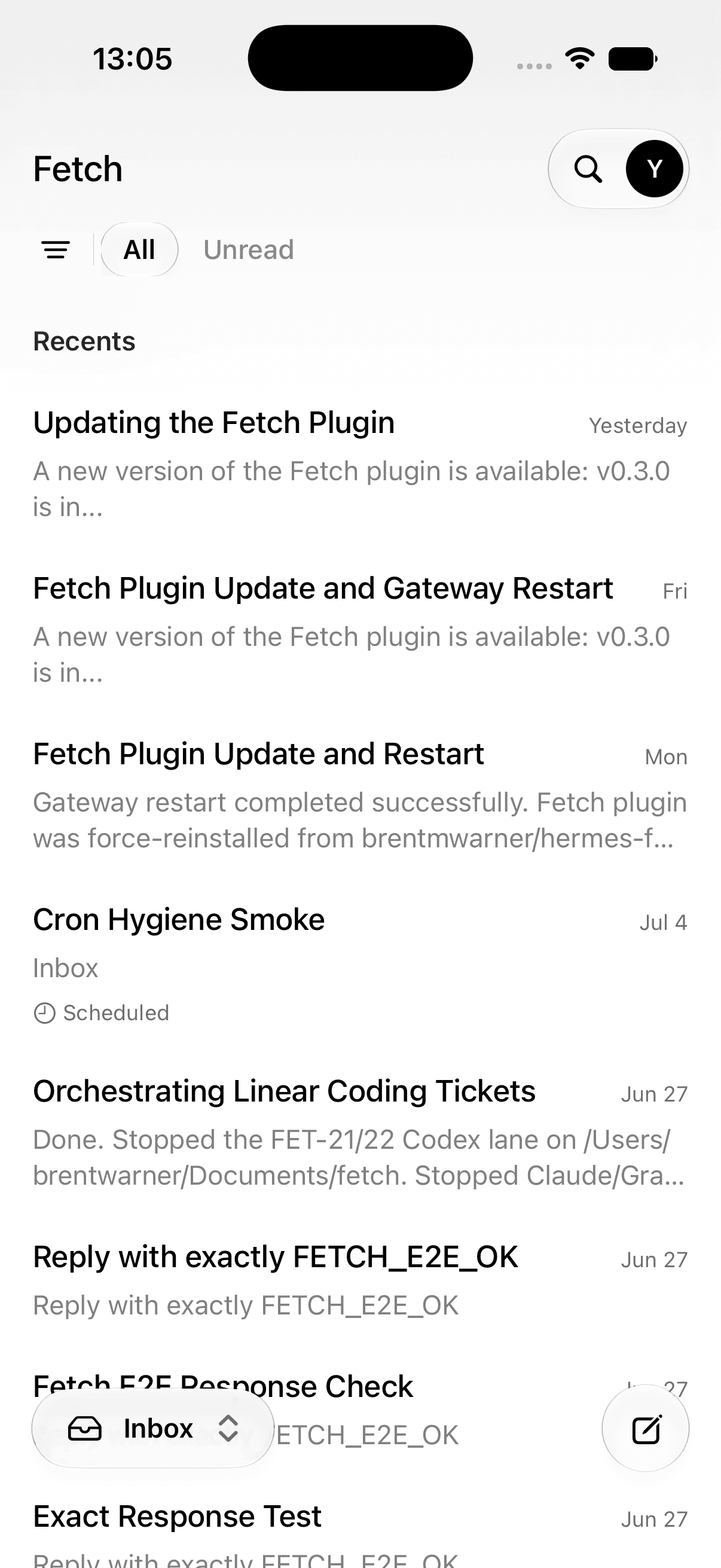 Fetch conversation inbox