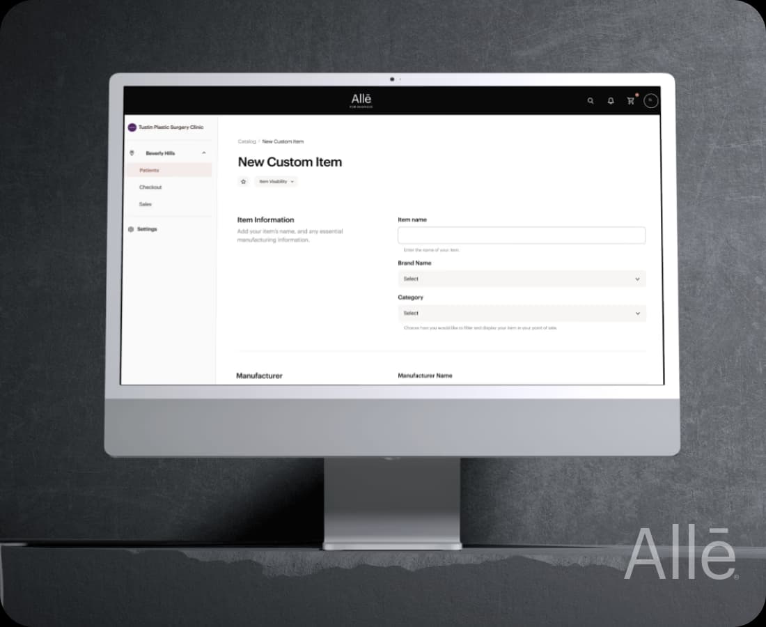 Allē Point of Sale Catalog