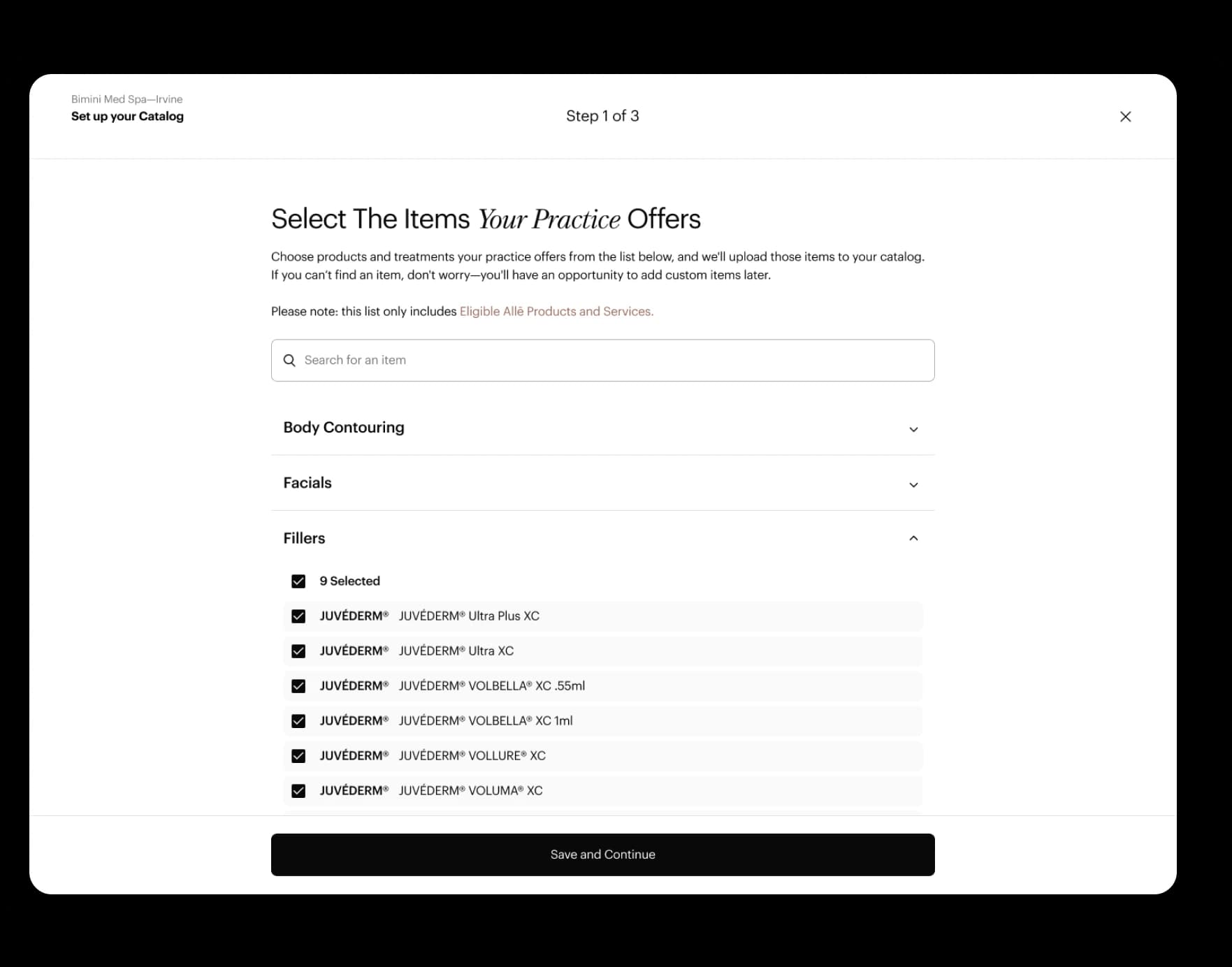 Allē Point of Sale Catalog: Project Overview