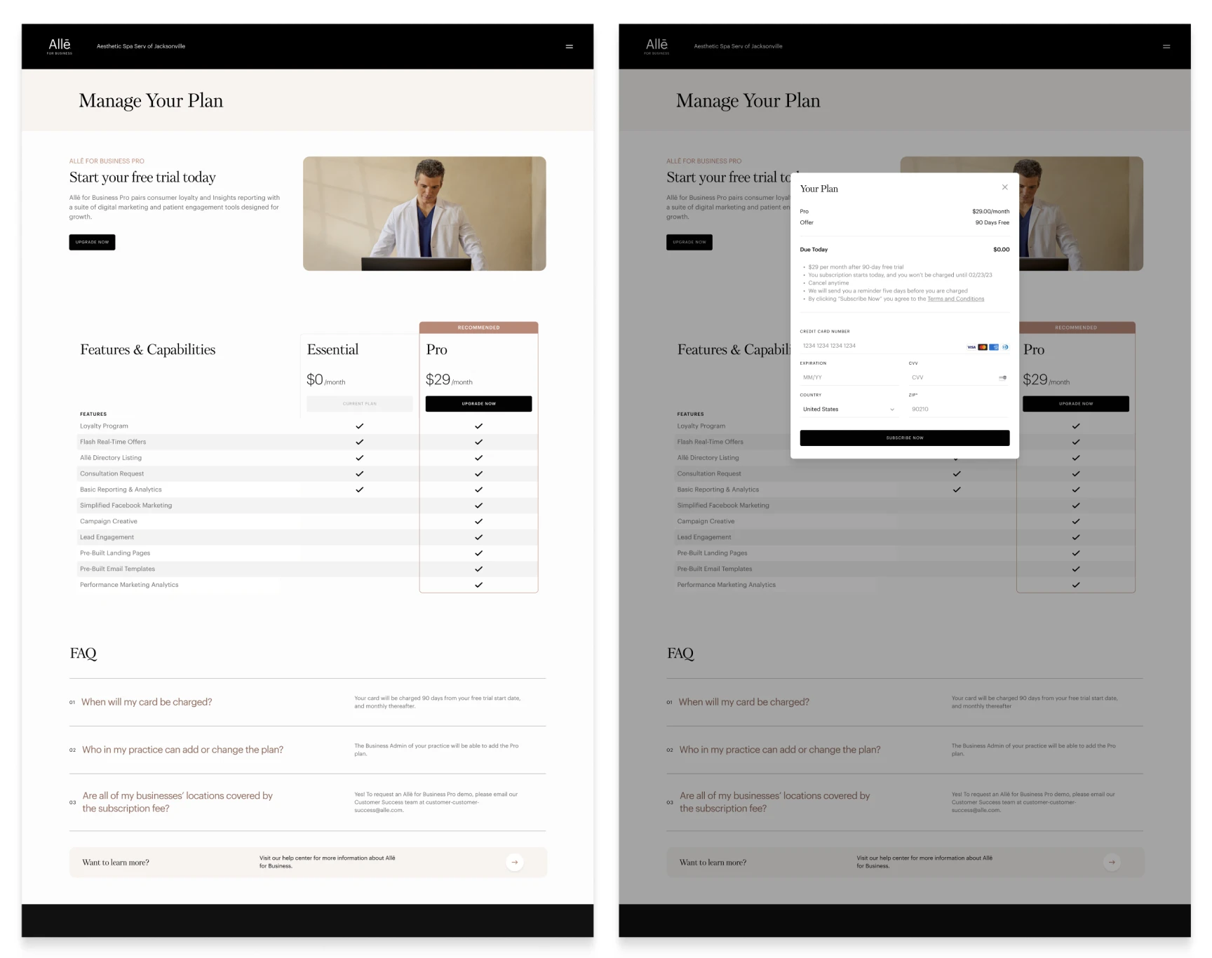 Allē Subscription Experience: Research & Ideation