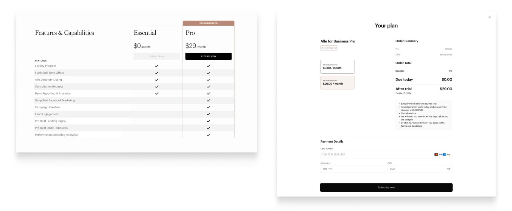 Allē Subscription Experience: Research & Ideation